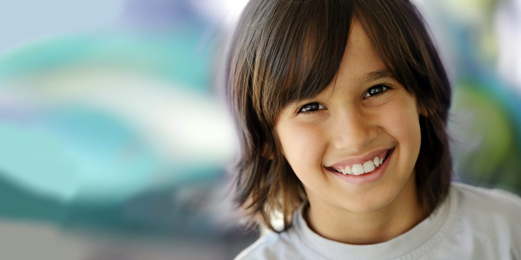 portrait of cute smiling boy