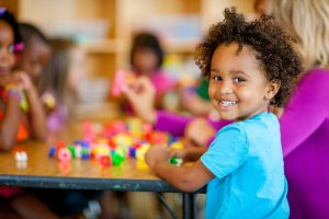 boy playing at school