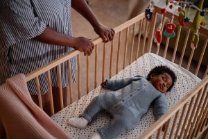 baby sleeping in crib